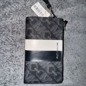 Michael Kors Black Wallet with Geometric Pattern